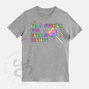 Sucker for Human Rights Pastel Rainbow